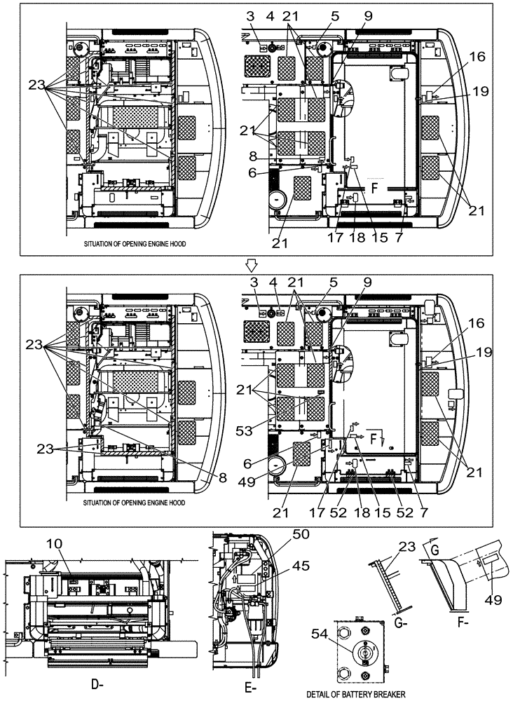 Схема запчастей Case CX350C - (09-059[02]) - DECALS (09) - CHASSIS/ATTACHMENTS