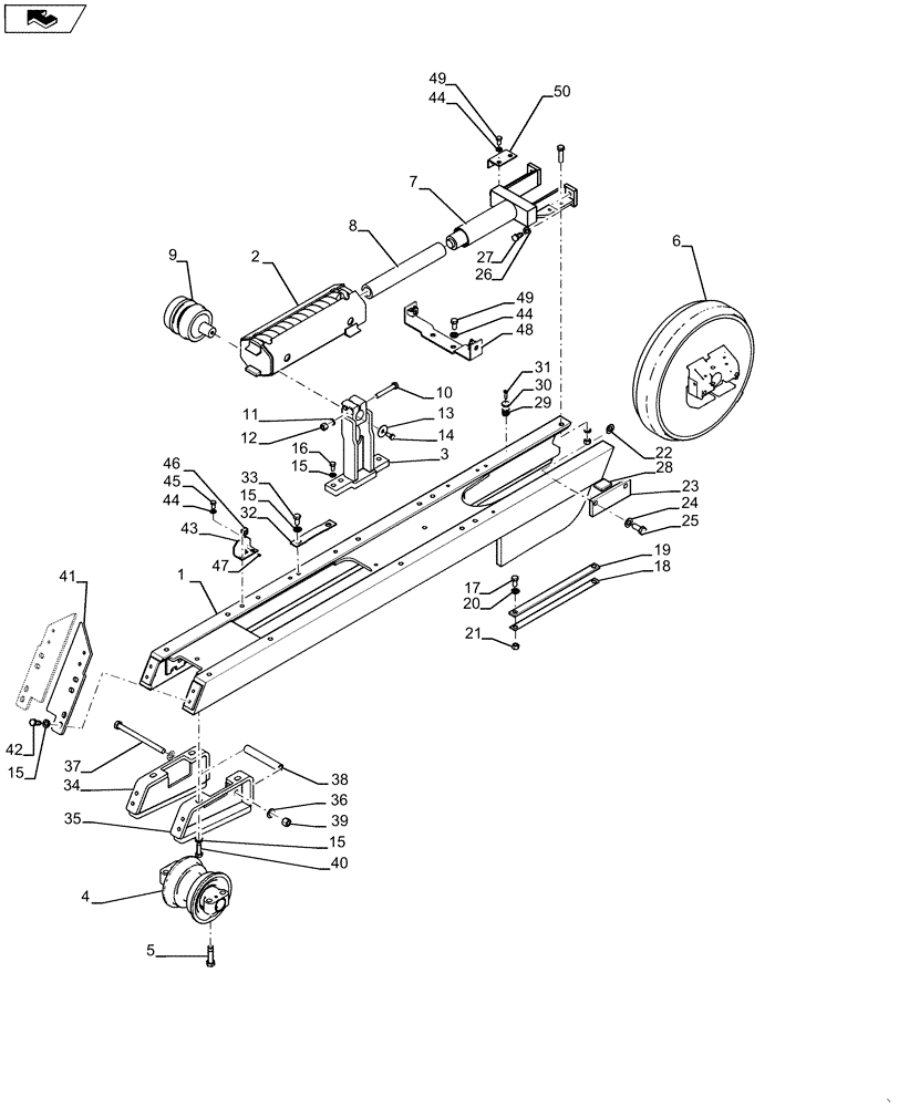Схема запчастей Case 850M LT - (48.138.AB[03]) - UNDERCARRIAGE (48) - TRACKS & TRACK SUSPENSION