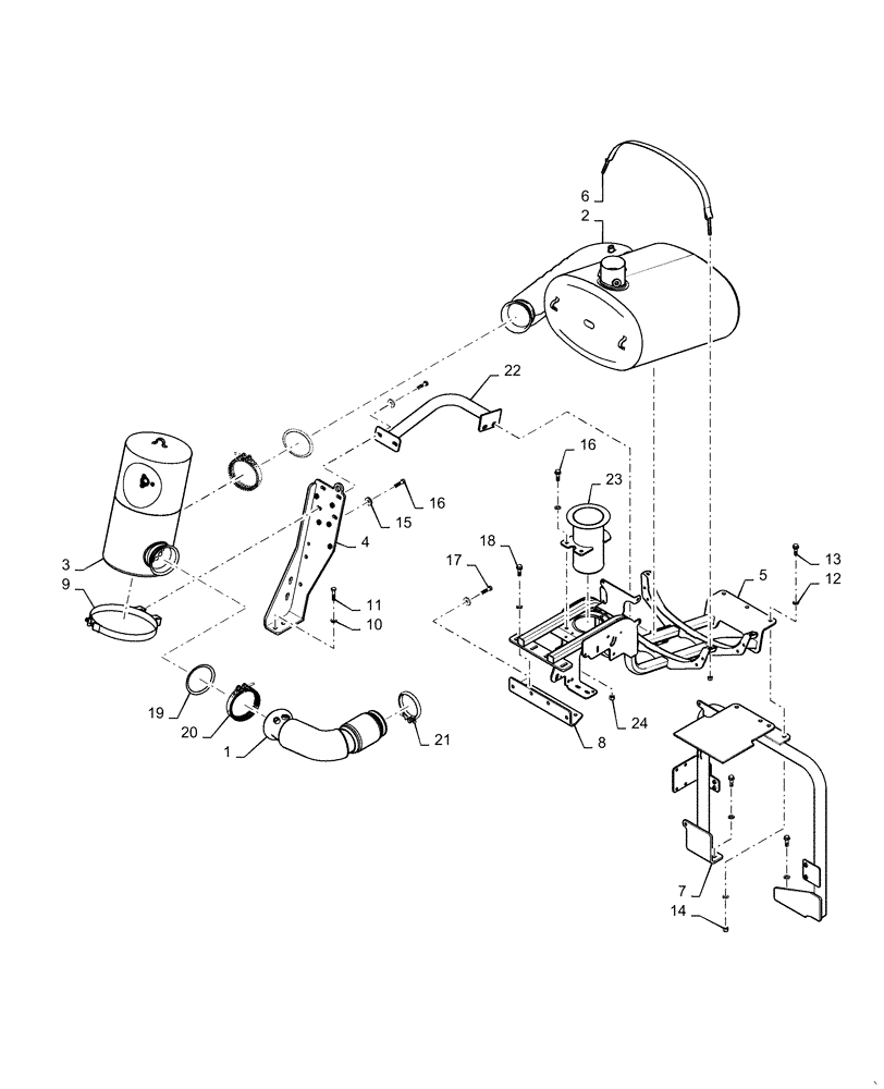 Схема запчастей Case 921F - (10.500.AO) - SCR MUFFLER INSTALLATION (10) - ENGINE