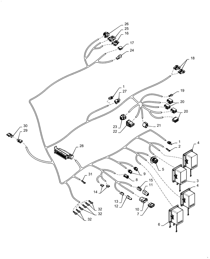 Схема запчастей Case 921F - (55.510.AF[03]) - CAB MAIN WIRE HARNESS ASSEMBLY (55) - ELECTRICAL SYSTEMS
