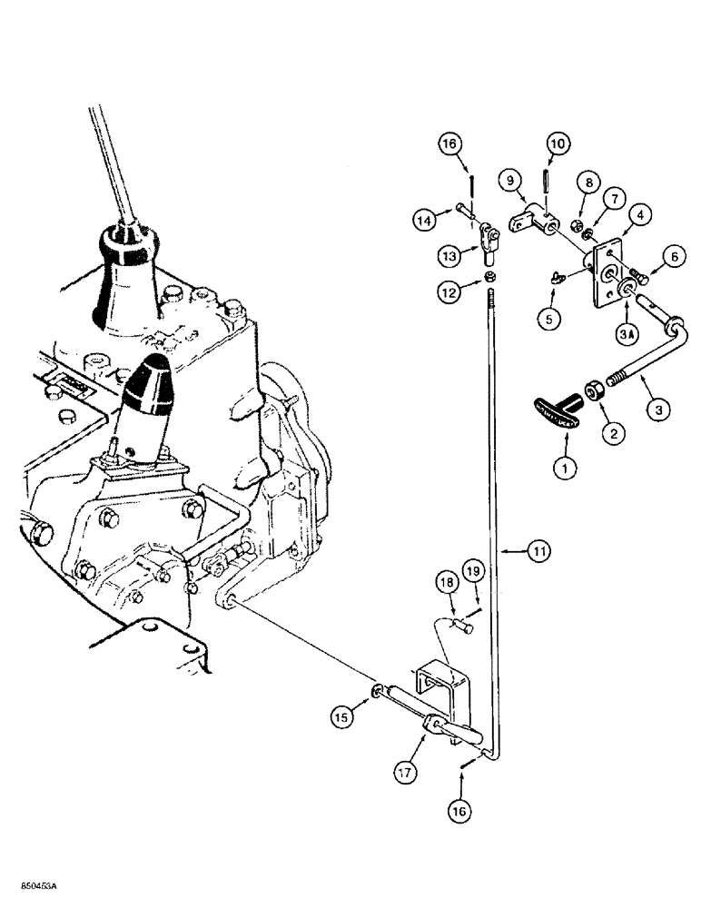 Схема запчастей Case 584E - (6-30) - REAR DRIVE AXLE CONTROL, FOUR WHEEL DRIVE MODELS (06) - POWER TRAIN