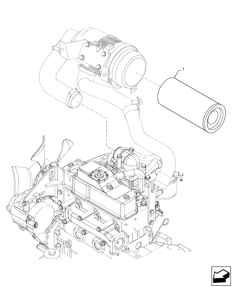 Схема запчастей Case CX36B - (01-017[02]) - CLEANER ASSY, (AIR WITH ELEMENT) - SN PX15-22032 (10) - ENGINE
