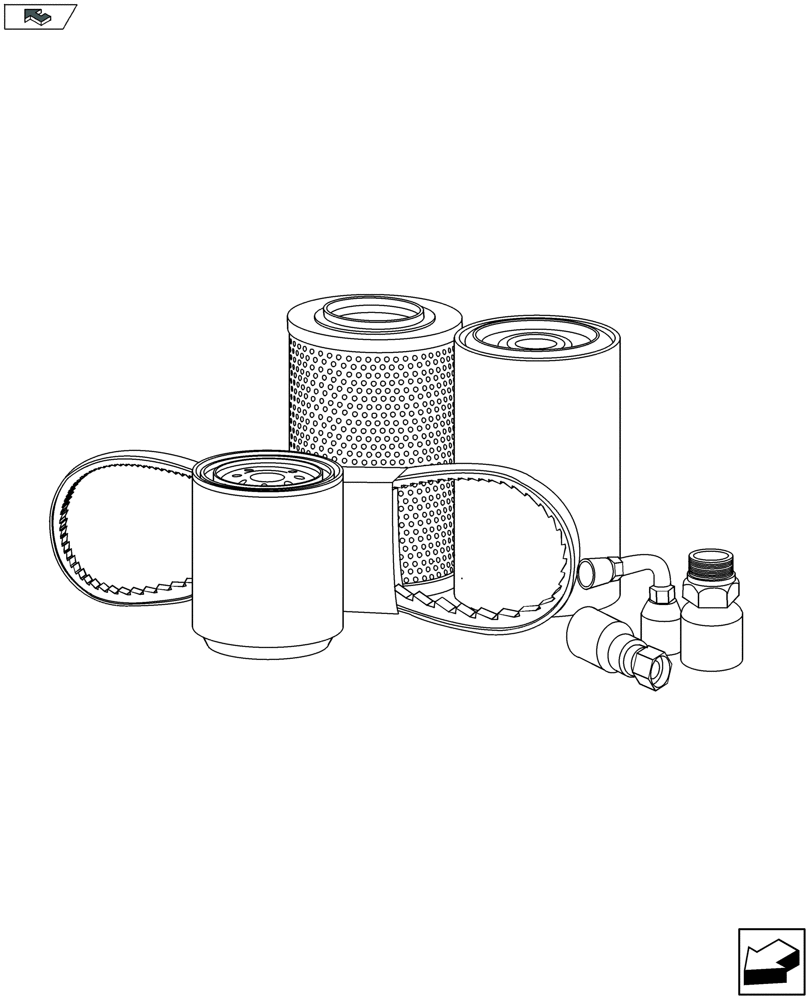 Схема запчастей Case CX55B - (05.100.01[01]) - INITIAL STOCKING LIST (ISL) LIST A (05) - SERVICE & MAINTENANCE