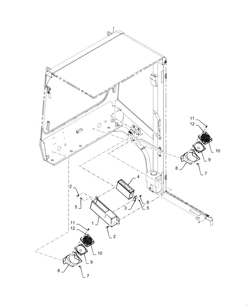 Схема запчастей Case CX55B - (55.512.AA[01]) - RADIO, CAB (55) - ELECTRICAL SYSTEMS