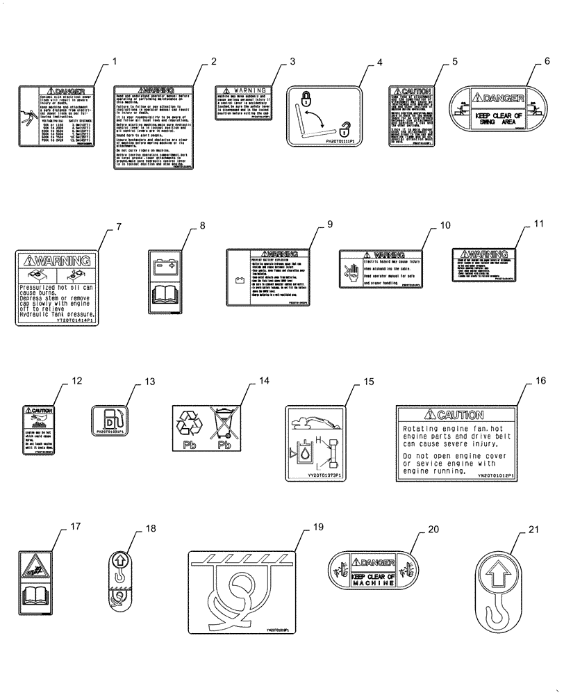 Схема запчастей Case CX55B - (90.108.AC[02]) - DECAL, COMMON (90) - PLATFORM, CAB, BODYWORK AND DECALS
