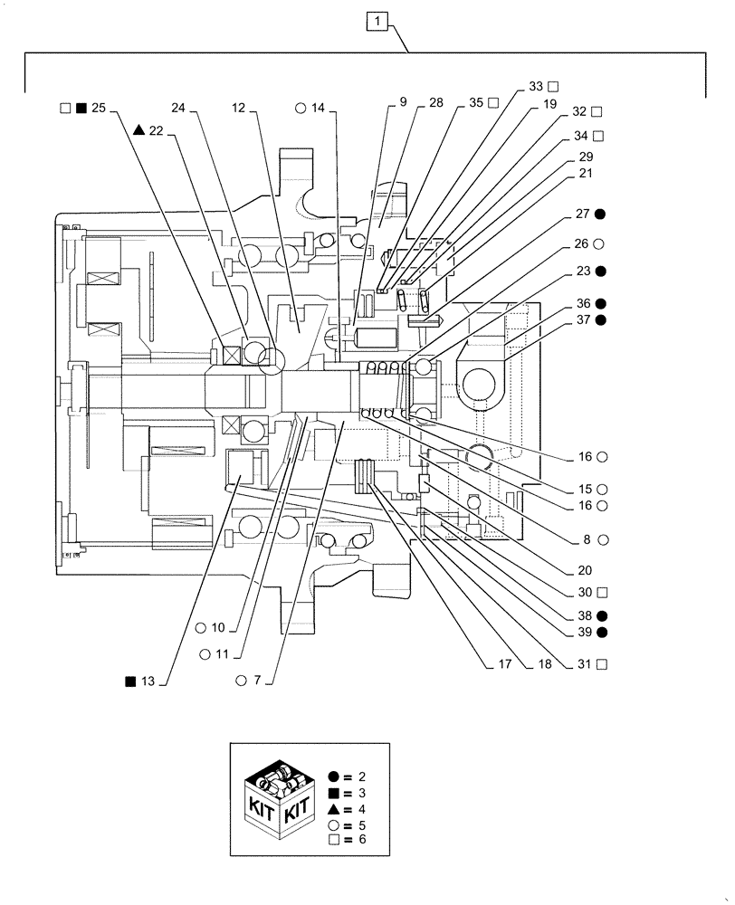 Схема запчастей Case CX55B - (35.353.AD[03]) - TRAVEL MOTOR & REDUCTION GEAR, ASSY (35) - HYDRAULIC SYSTEMS