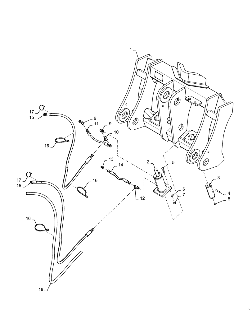 Схема запчастей Case 621F - (82.100.05) - ACS QUICK COUPLER, Z-BAR (82) - FRONT LOADER & BUCKET