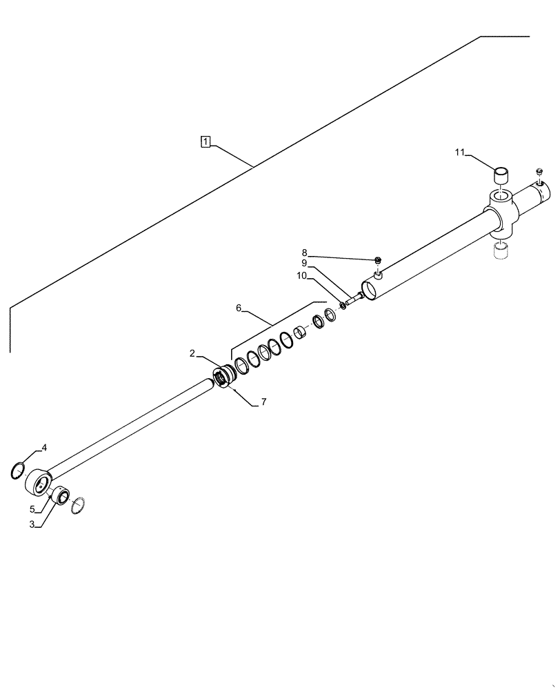 Схема запчастей Case 2050M WT/LGP - (35.741.AA[03]) - LIFT CYLINDER 82.6 X 50.5MM (35) - HYDRAULIC SYSTEMS