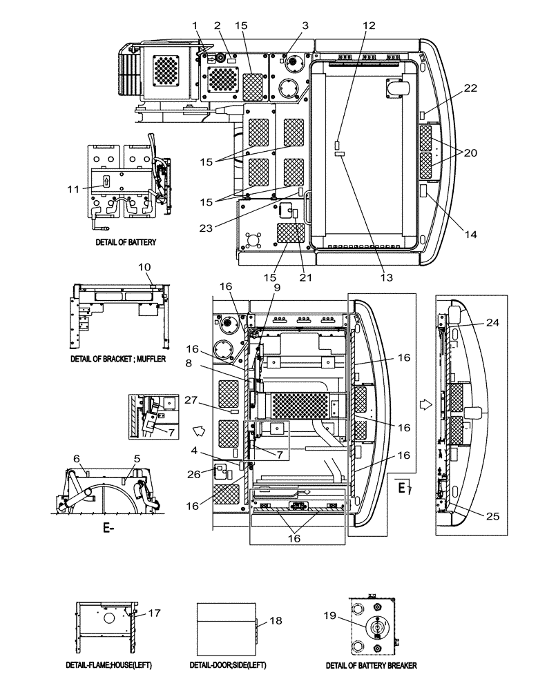 Схема запчастей Case CX300C - (09-401-00[01]) - DECALS (09) - CHASSIS/ATTACHMENTS