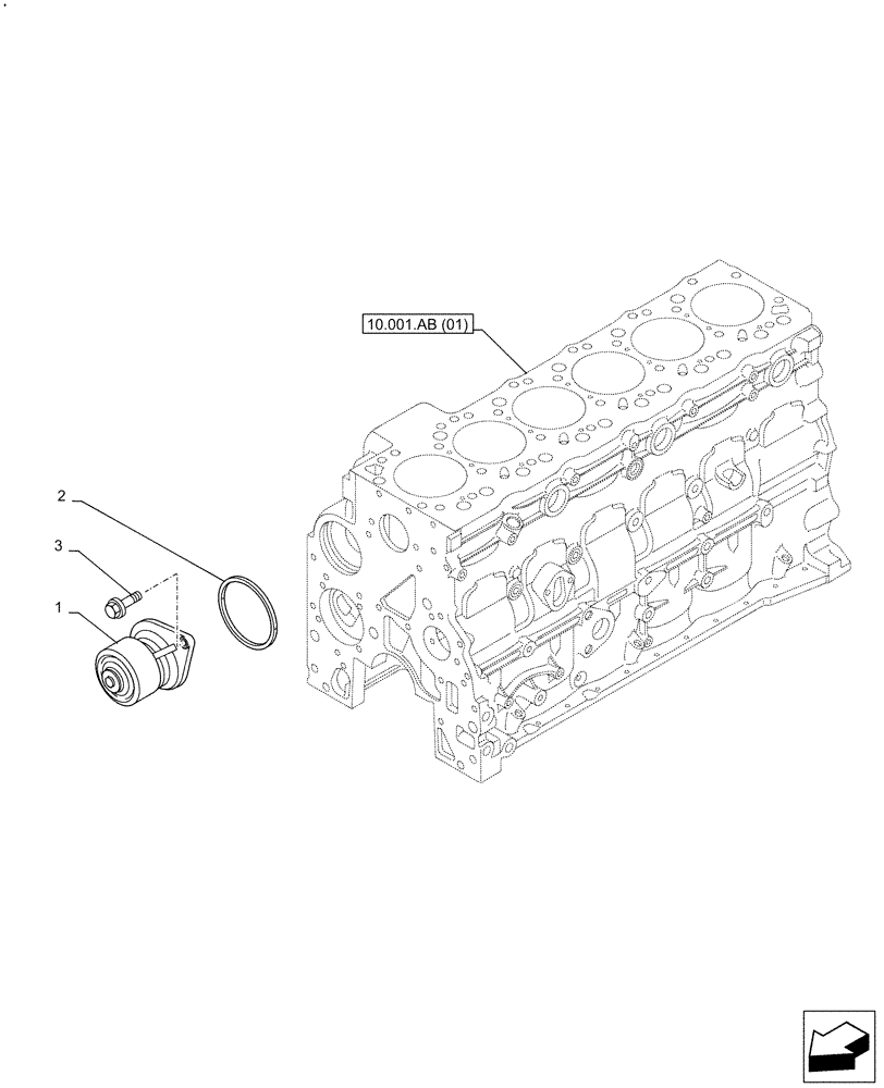 Схема запчастей Case F4HFA613K E003 - (10.400.BB) - WATER PUMP (10) - ENGINE