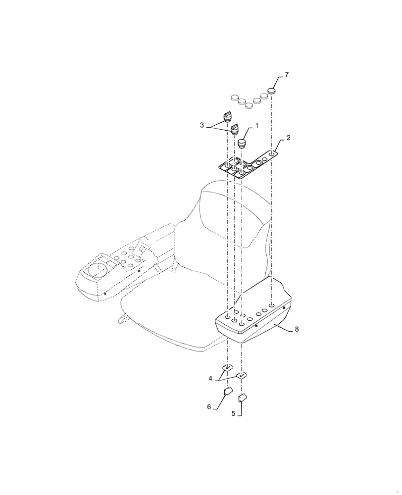 Схема запчастей Case DV210C - (55.512.CS[01]) - CONTROL PANEL, LEFT SIDE (55) - ELECTRICAL SYSTEMS