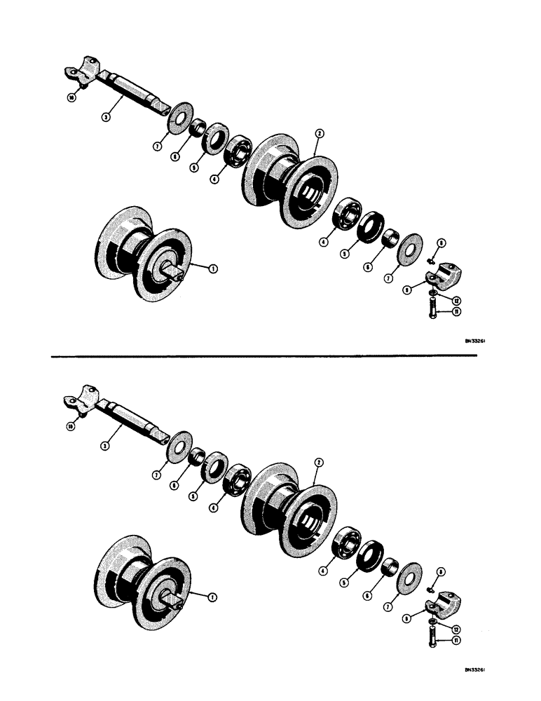 Схема запчастей Case 310C - (064) - TRACK ROLLER (04) - UNDERCARRIAGE