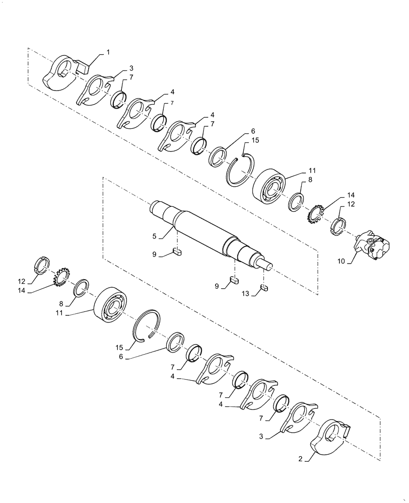 Схема запчастей Case DV209C - (44.160.AC) - COMPACTOR DRUM ECCENTRIC (44) - WHEELS