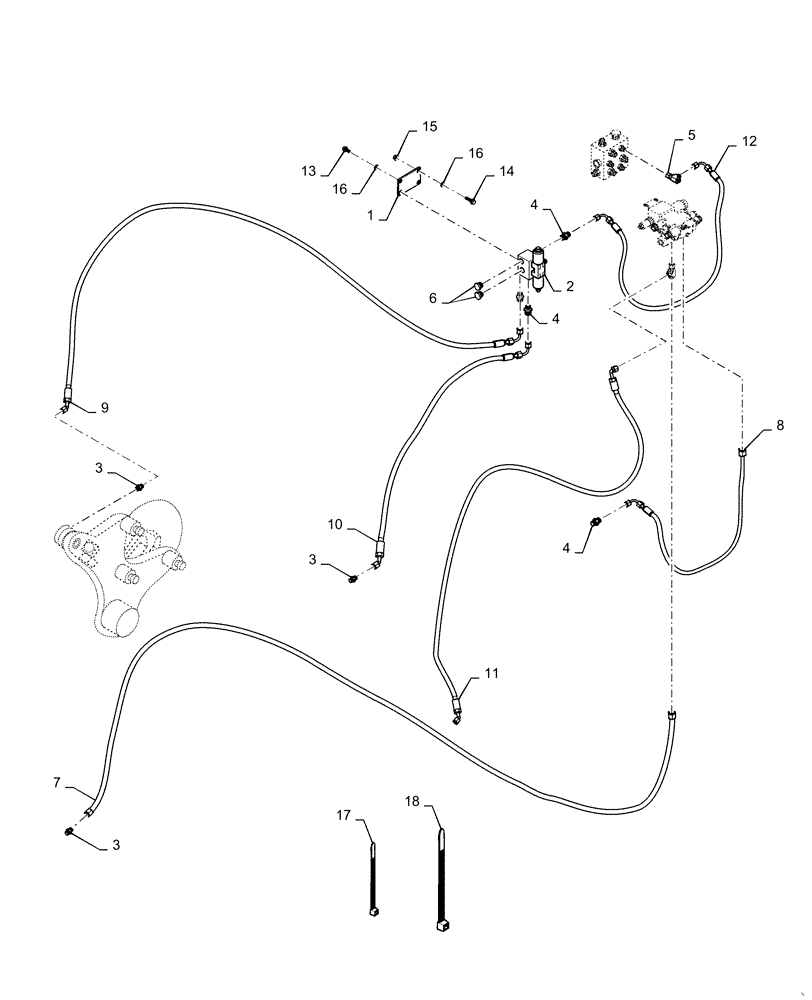 Схема запчастей Case DV210D - (35.995.AC) - DOUBLE SIDED EDGE CUTTER (35) - HYDRAULIC SYSTEMS