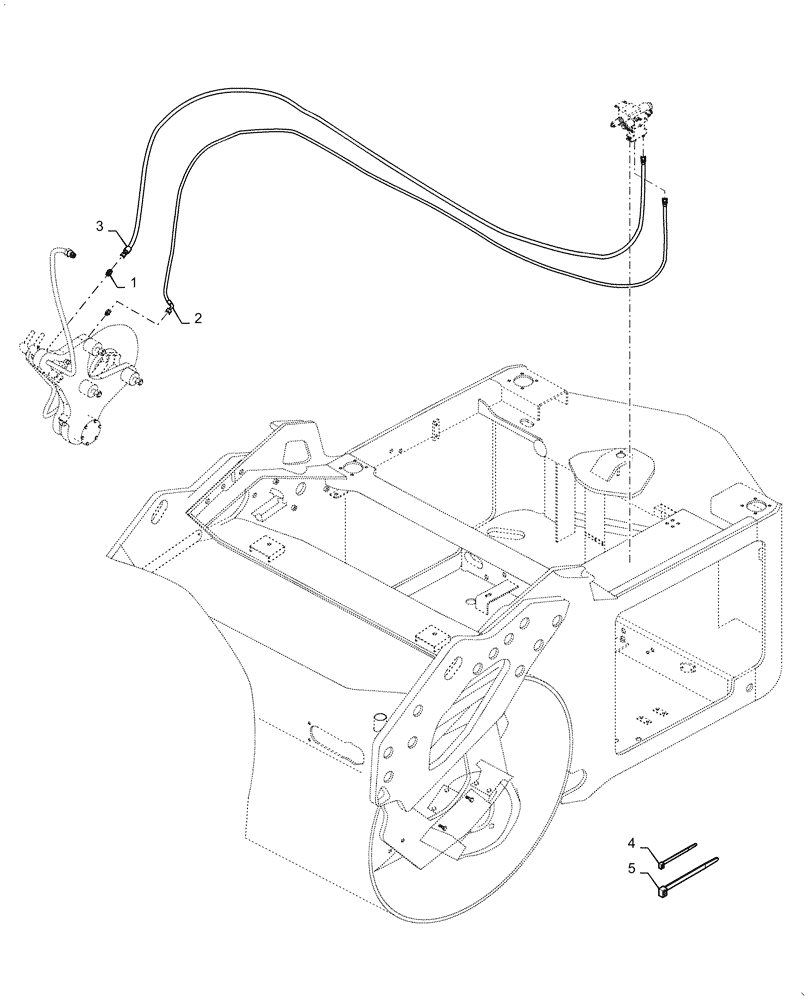 Схема запчастей Case DV210D - (35.955.AC) - SINGLE SIDED EDGE CUTTER, RIGHT SIDE (35) - HYDRAULIC SYSTEMS