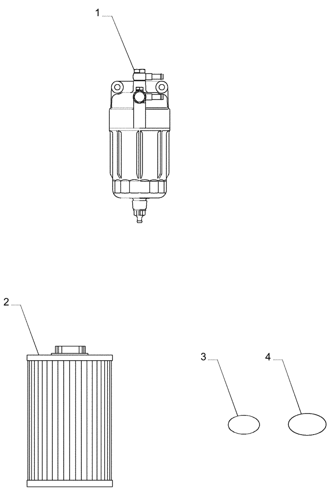 Схема запчастей Case CX80C - (10.206.AG[04]) - FUEL FILTER (10) - ENGINE