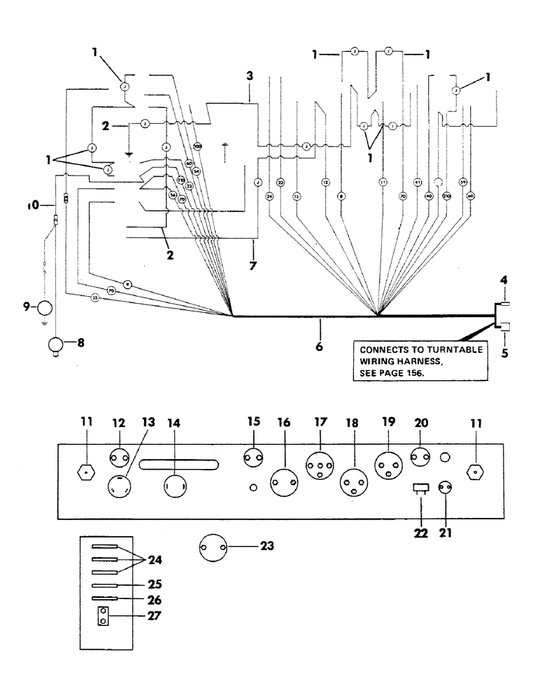 Схема запчастей Case 40YC - (156) - INSTRUMENT PANEL WIRING HARNESS AND ELECTRICAL COMPONENTS (06) - ELECTRICAL SYSTEMS