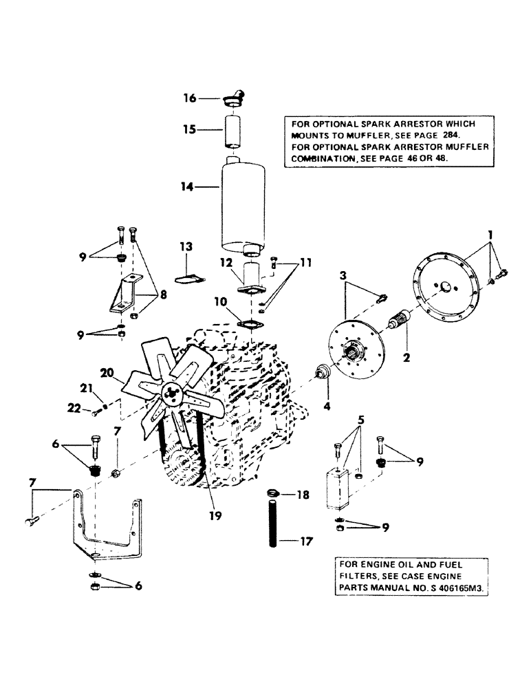 Схема запчастей Case 40BLC - (042) - CASE 504BD DIESEL ENGINE (DROTT NO. A137712) AND ATTACHING PARTS (01) - ENGINE