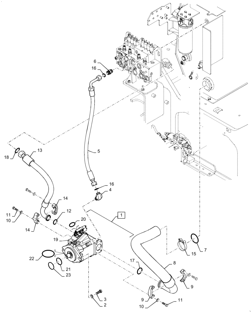Схема запчастей Case 1650M WT/LGP - (29.218.AO[02]) - HYDRAULIC EQUIPMENT PUMP (29) - HYDROSTATIC DRIVE