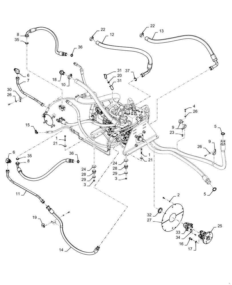 Схема запчастей Case 1650M XLT BD - (29.218.020) - HYDROSTATIC PUMP (29) - HYDROSTATIC DRIVE
