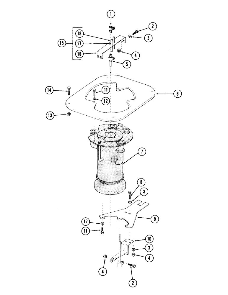 Схема запчастей Case 120 - (109) - CENTER SWIVEL AND ATTACHING PARTS (39) - FRAMES AND BALLASTING