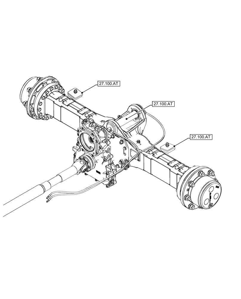Схема запчастей Case 321F - (27.000.00[03]) - SECTION INDEX - REAR AXLE (27) - REAR AXLE SYSTEM