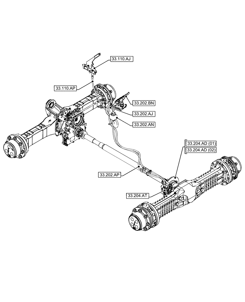 Схема запчастей Case 321F - (33.000.00) - SECTION INDEX - BRAKES & CONTROLS (33) - BRAKES & CONTROLS