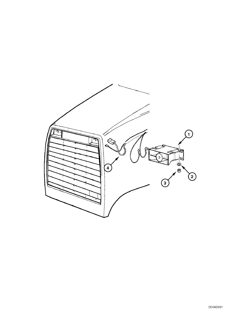 Схема запчастей Case 885 - (04.17[00]) - ELECTRIC SYSTEM - BACK-UP ALARM (04) - ELECTRICAL SYSTEMS