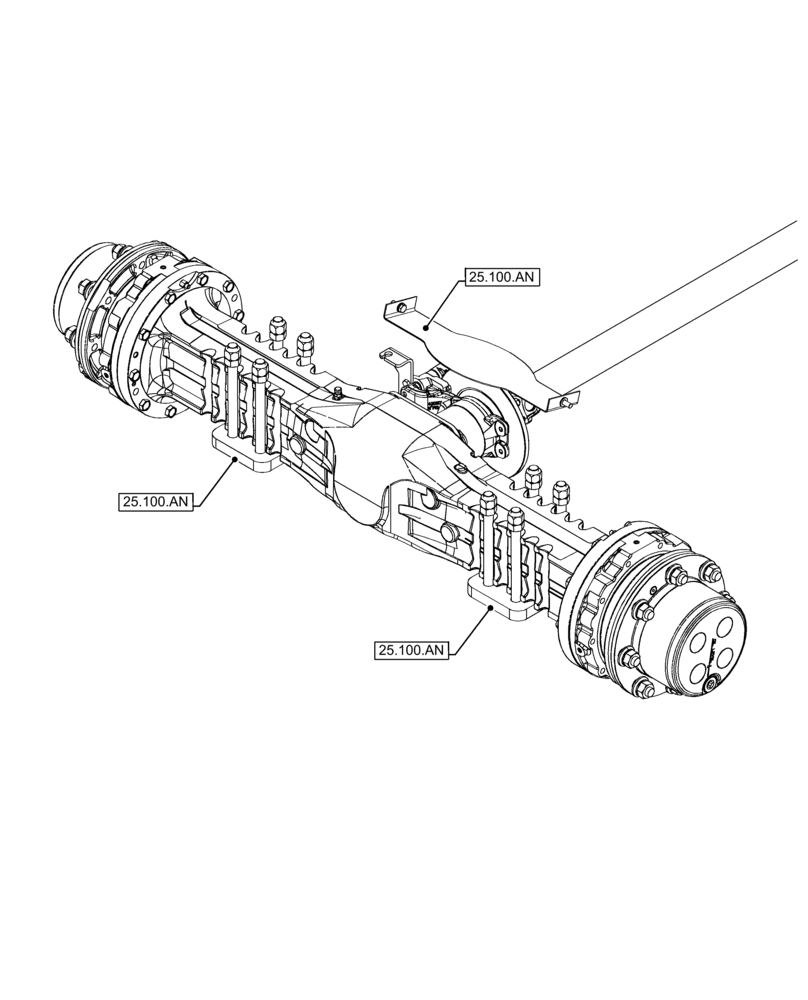 Схема запчастей Case 321F - (25.000.00[03]) - SECTION INDEX - FRONT AXLE (25) - FRONT AXLE SYSTEM