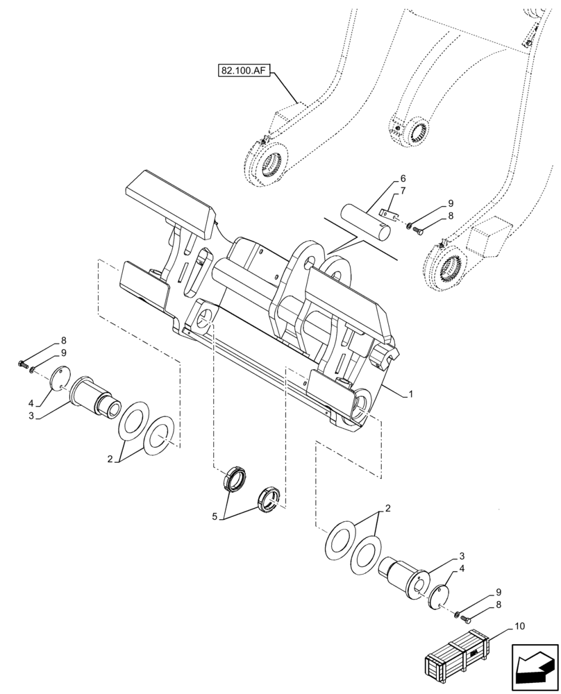 Схема запчастей Case 321F - (82.300.AX[02]) - VAR - 734516 - QUICK COUPLER (82) - FRONT LOADER & BUCKET