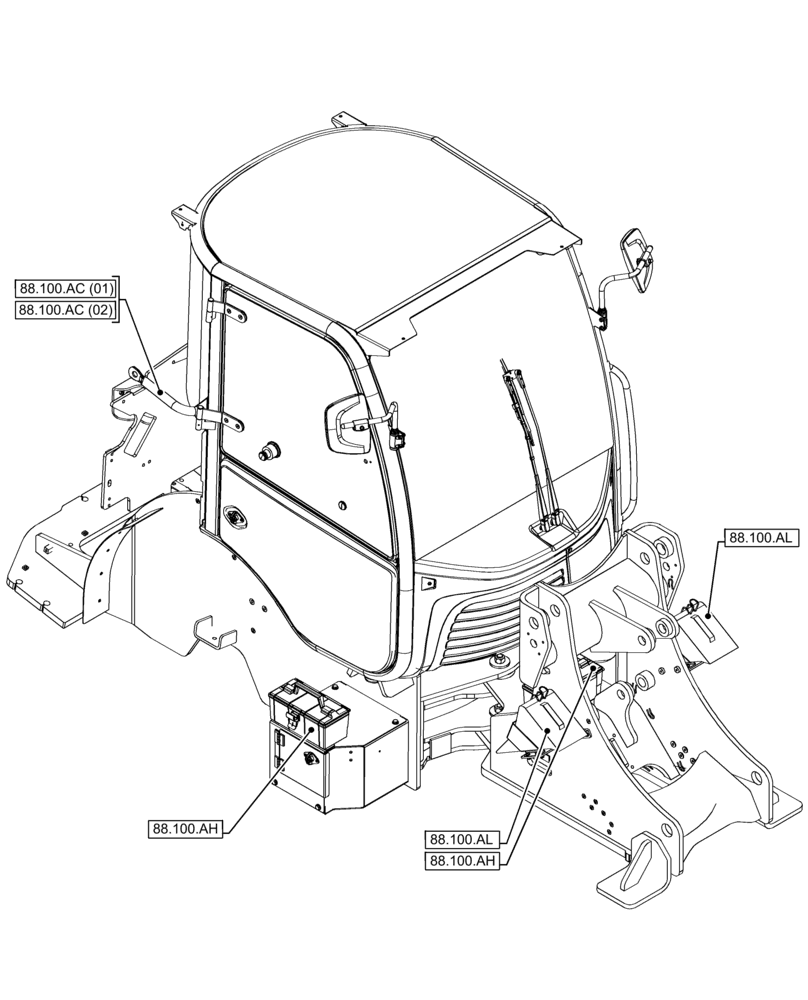 Схема запчастей Case 21F - (88.000.00) - SECTION INDEX - ACCESSORIES (88) - ACCESSORIES