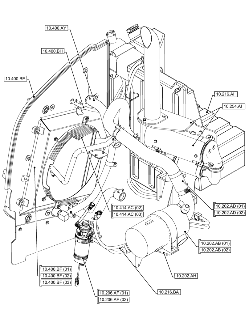 Схема запчастей Case 321F - (10.000.00[02]) - SECTION INDEX - ENGINE (10) - ENGINE