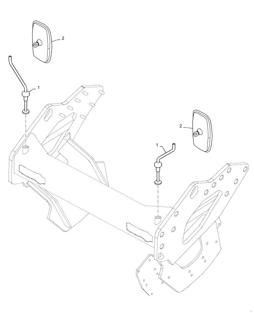 Схема запчастей Case DV209CD - (90.118.BM) - REAR VIEW MIRROR (90) - PLATFORM, CAB, BODYWORK AND DECALS