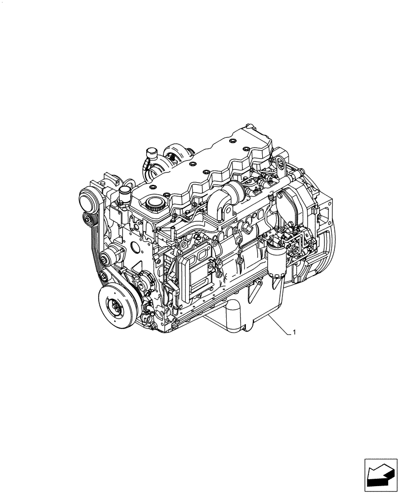 Схема запчастей Case F4HFE613Y B005 - (10.001.AD) - ENGINE (10) - ENGINE