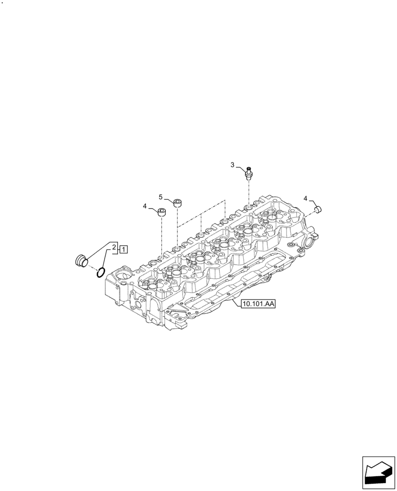 Схема запчастей Case F4HFE613Y B005 - (10.450.AA) - AIR COMPRESSOR (10) - ENGINE