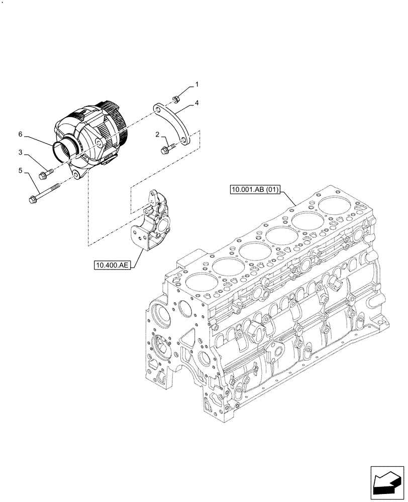 Схема запчастей Case F4HFE6133 B003 - (55.301.AA) - ALTERNATOR (55) - ELECTRICAL SYSTEMS