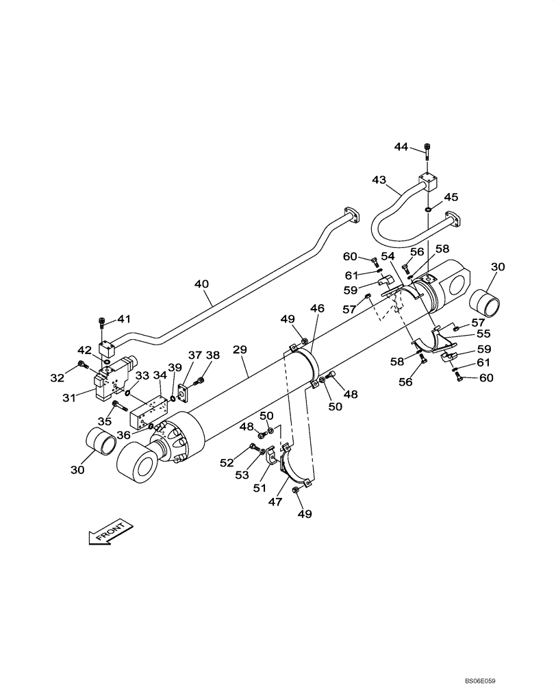 Схема запчастей Case CX800 - (08-019-01[01]) - HYDRAULIC CIRCUIT - DIPPER CYLINDER - BOOM (8.40 M) - (WITH VALVE, PRESSURE RELIEF) (08) - HYDRAULICS