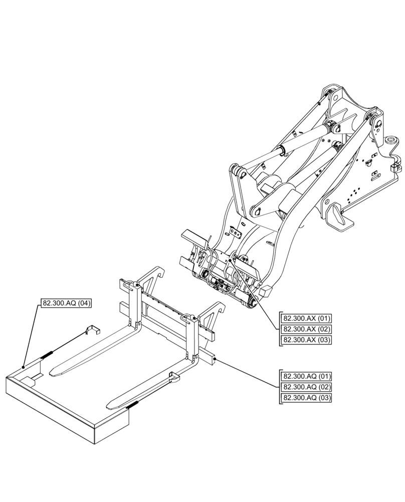Схема запчастей Case 321F - (82.000.00[03]) - SECTION INDEX - FRONT LOADER (82) - FRONT LOADER & BUCKET