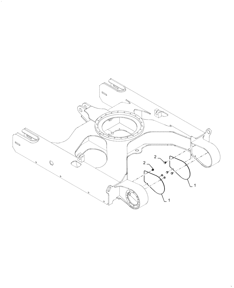 Схема запчастей Case CX31B - (39.100.AH[02]) - LOWER, GROUP (39) - FRAMES AND BALLASTING