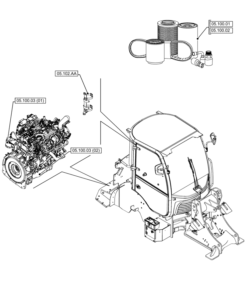 Схема запчастей Case 321F - (05.000.00) - SECTION INDEX - MACHINE COMPLATION AND EQUIPMENT (05) - SERVICE & MAINTENANCE