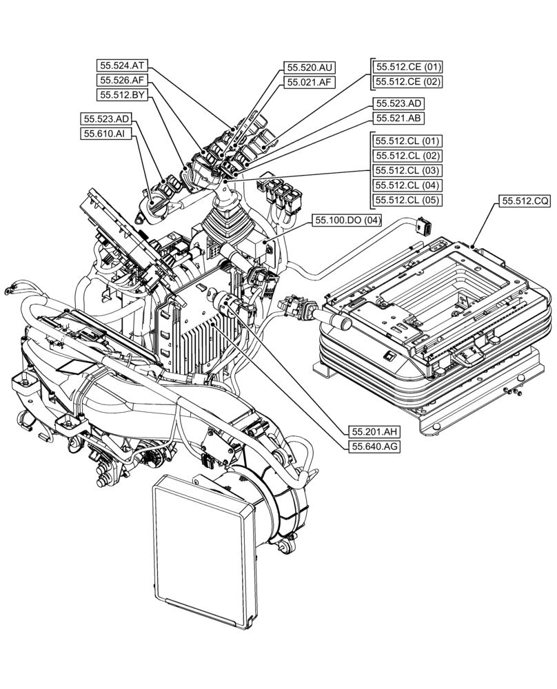 Схема запчастей Case 321F - (55.000.00[04]) - SECTION INDEX - ELECTRICAL SYSTEMS (55) - ELECTRICAL SYSTEMS