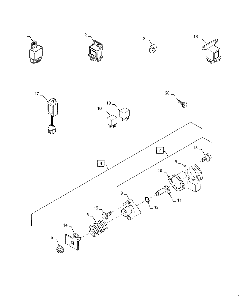 Схема запчастей Case CX31B - (55.015.AA[02]) - ACCESSORIES (55) - ELECTRICAL SYSTEMS