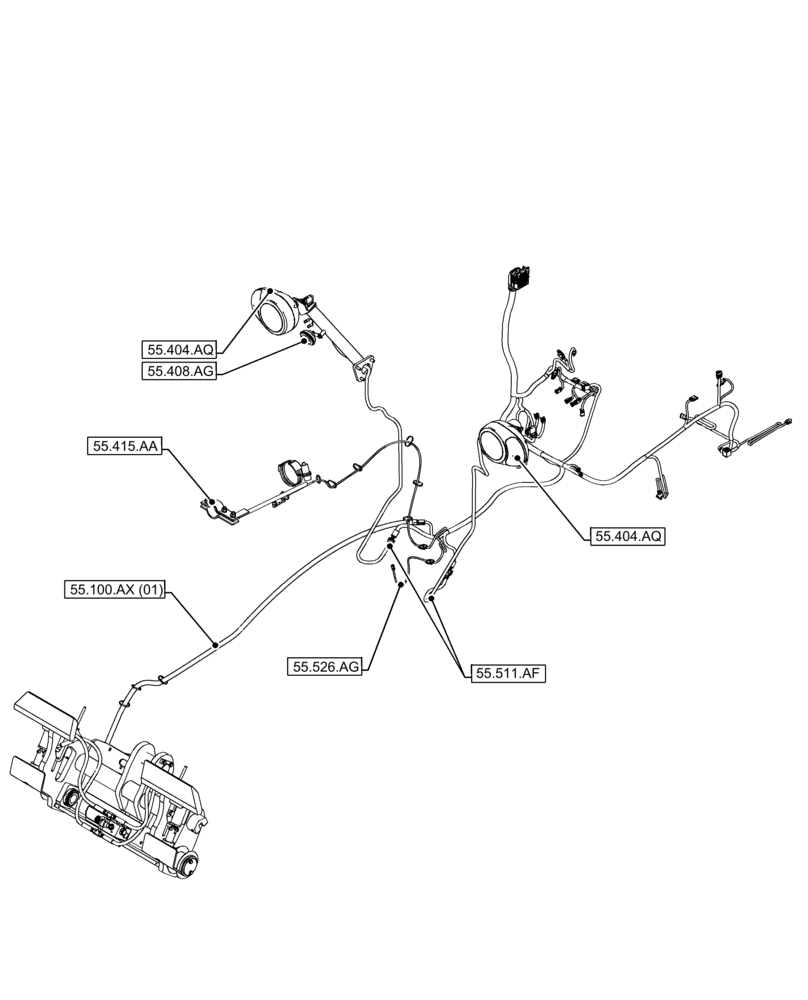 Схема запчастей Case 321F - (55.000.00[06]) - SECTION INDEX - ELECTRICAL SYSTEMS (55) - ELECTRICAL SYSTEMS