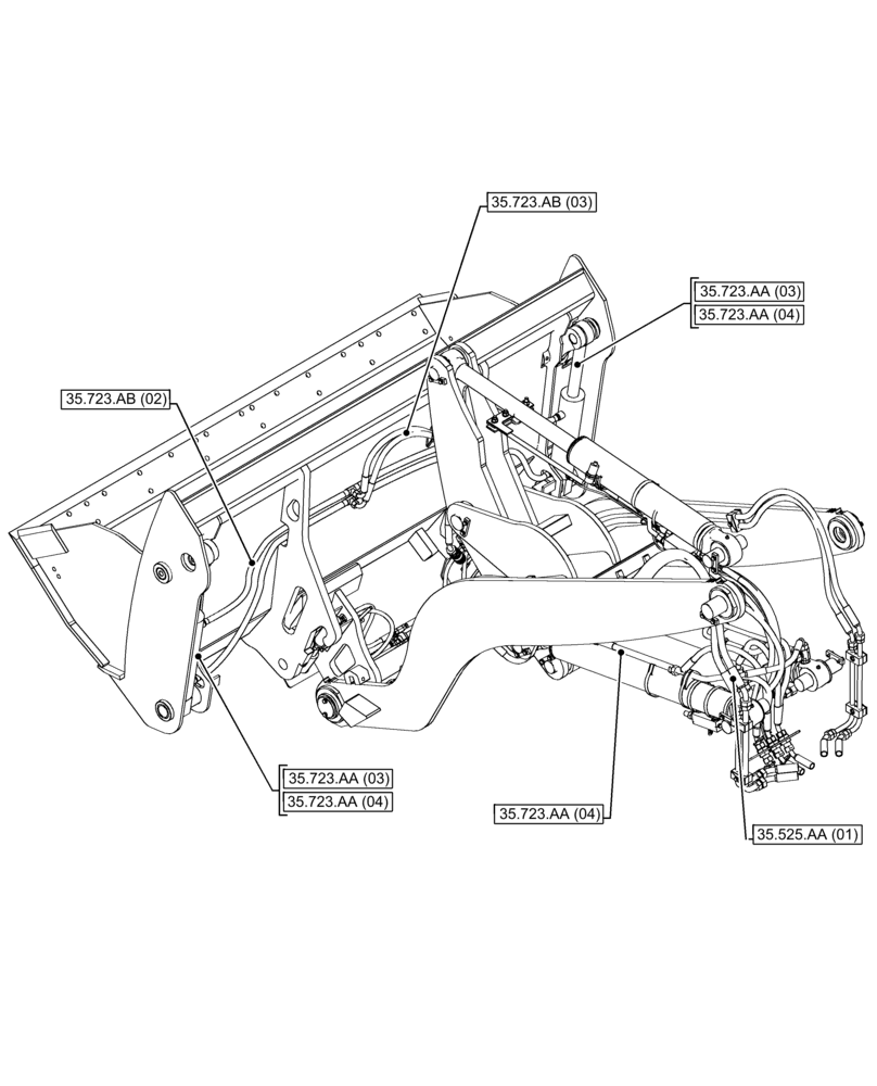 Схема запчастей Case 21F - (35.000.00[04]) - SECTION INDEX - HYDRAULIC SYSTEMS (35) - HYDRAULIC SYSTEMS