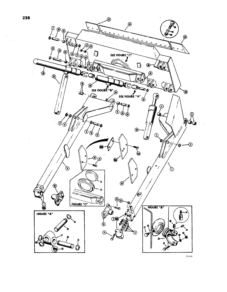 Схема запчастей Case 850 - (238) - POWER TILT DOZER - MECHANICAL (05) - UPPERSTRUCTURE CHASSIS