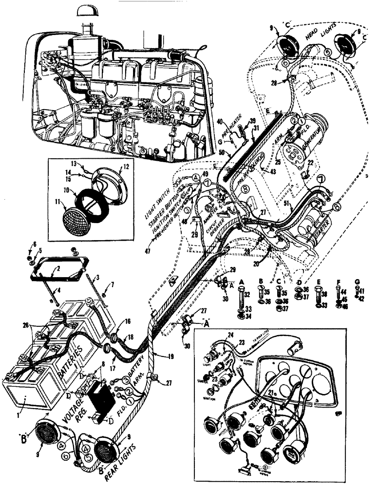 Схема запчастей Case 750 - (036) - STARTER, GENERATOR, WIRING, BATTERIES, & LIGHTS (07) - HYDRAULIC SYSTEM