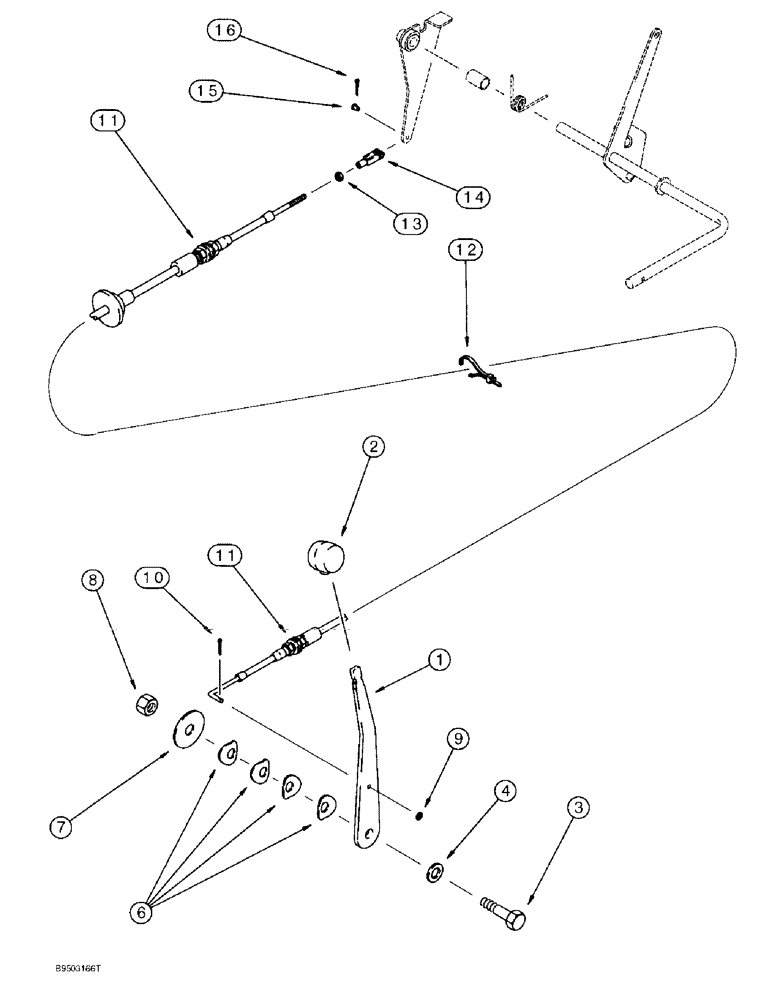 Схема запчастей Case 590L - (3-04) - THROTTLE CONTROL LINKAGE, HAND CONTROL (03) - FUEL SYSTEM
