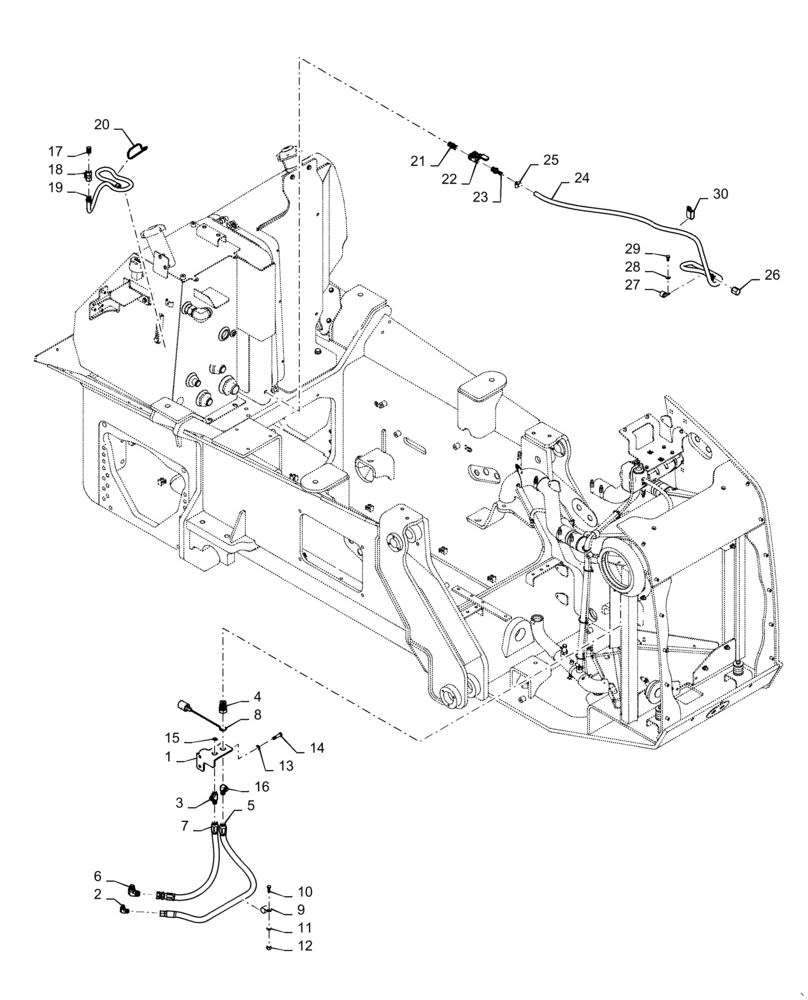 Схема запчастей Case 1650M XLT - (10.400.BE[01]) - ECOLOGY DRAINS (10) - ENGINE