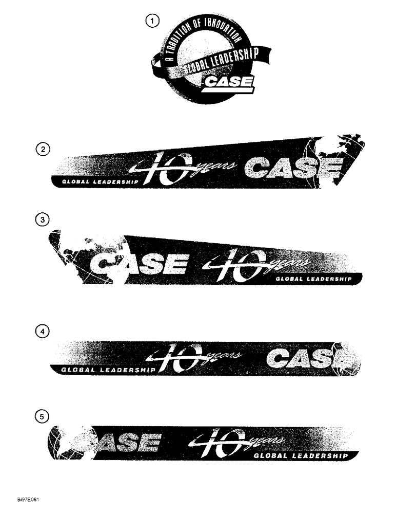 Схема запчастей Case 580L - (9-174) - DECALS, 40TH ANNIVERSARY MODELS (09) - CHASSIS/ATTACHMENTS