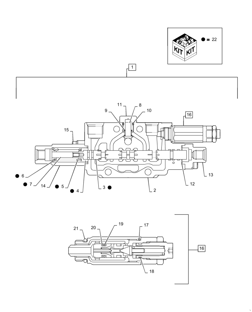Схема запчастей Case CX31B - (35.359.AB[15]) - VALVE SECTION (35) - HYDRAULIC SYSTEMS